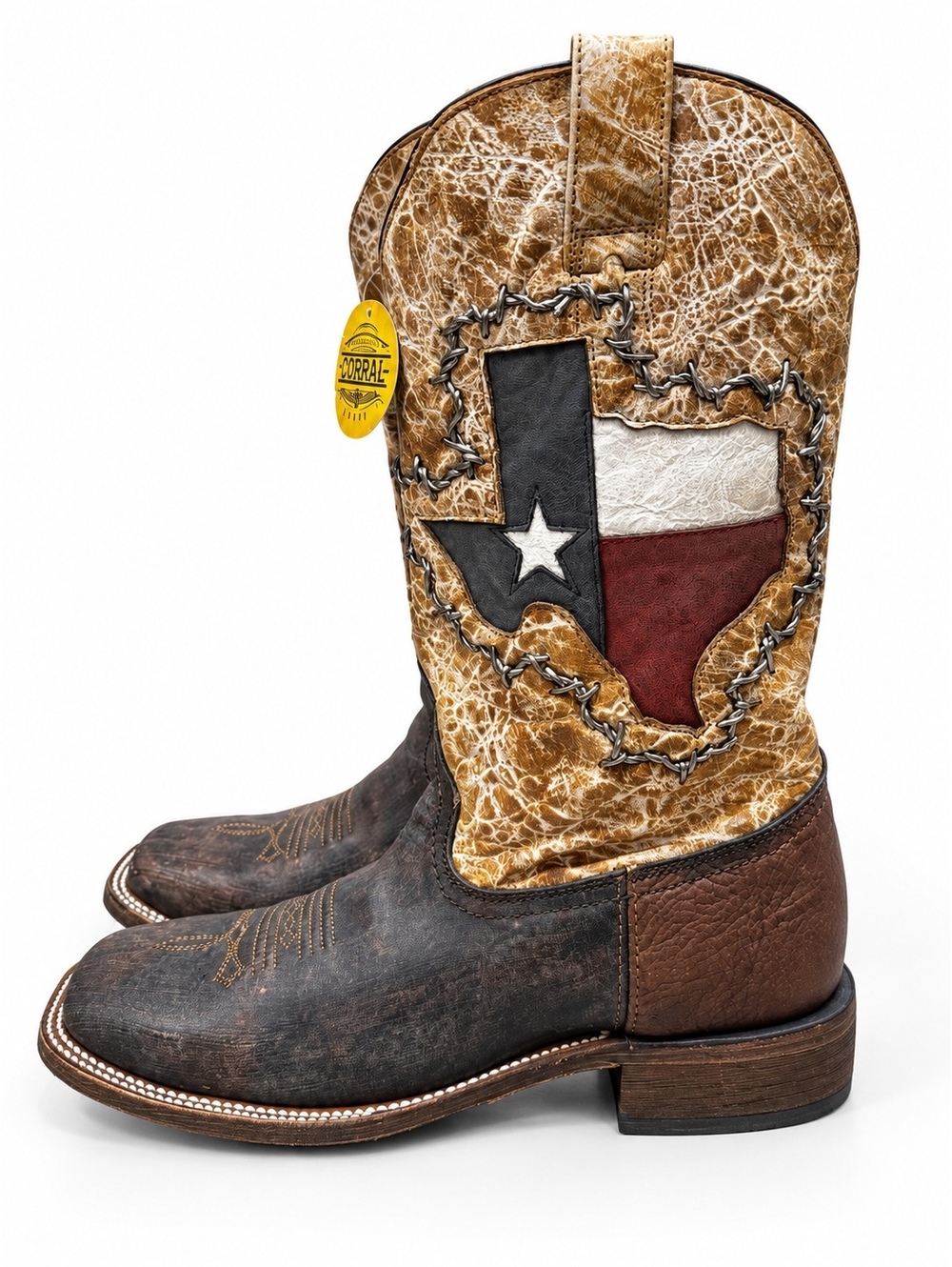Corral Texas Flag Western Boots – Men’s Size 8 D